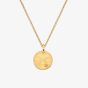Hot Diamonds Lunar 18ct Gold Plated Diamond Hammered Pendant Necklace DP837