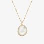 Hot Diamonds Calm 18ct Gold Plated Mother Of Pearl Diamond Pendant Necklace DP842