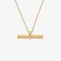 Hot Diamonds Hope 18ct Gold Plated Diamond Bar Pendant Necklace DP848