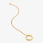 Hot Diamonds Fluid 18ct Gold Plated Diamond Hexagon Pendant Necklace DP904