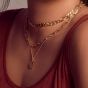 Hot Diamonds Embrace 18ct Gold Plated Twisted Paper Link Round Chain CH112