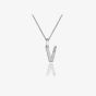 Hot Diamonds Love Letters Silver V Pendant Necklace DP422