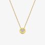 Hot Diamonds Golden Edit White Topaz Heart Necklace DP918