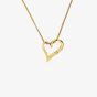 Hot Diamonds Golden Edit Delicate Pointed Twist Heart Pendant Necklace DP1088