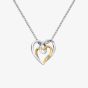 Hot Diamonds Two Tone Interwoven Heart Pendant Necklace DP1087