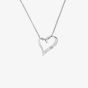 Hot Diamonds Silver Delicate Pointed Twist Heart Pendant Necklace DP1086