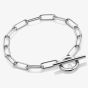 Hot Diamonds Linked Silver T-Bar Bracelet DL653
