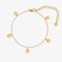 Hot Diamonds Lunar 18ct Gold Plated Diamond Multi Disc Bracelet DL639