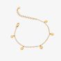 Hot Diamonds Lunar 18ct Gold Plated Diamond Multi Disc Bracelet DL639