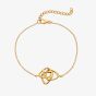 Hot Diamonds X Golden Edit Endless Gold Plated Diamond Interlocked Bracelet DL708