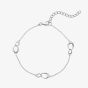 Hot Diamonds Sleek Sterling Silver 3x Interlocking Motif Bracelet DL733