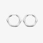 Hot Diamonds Fluid Silver Open Pentagon Diamond Hoops Earrings DE795