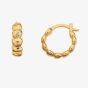 Hot Diamonds 18ct Gold Plated Beach Diamond Hoop Earrings DE659