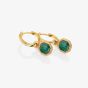 Hot Diamonds Revive 18ct Gold Plated Malachite Dropper Earrings DE676