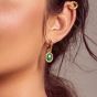 Hot Diamonds Revive 18ct Gold Plated Malachite Dropper Earrings DE676