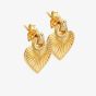 Hot Diamonds Essence 18ct Gold Plated Diamond Heart Stud Earrings DE807