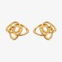 Hot Diamonds X Golden Edit Endless Gold Plated Diamond Interlocked Stud Earrings DE843