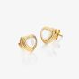 Hot Diamonds HD X Golden Edit Heart Mother Of Pearl Stud Earrings DE790