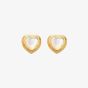 Hot Diamonds HD X Golden Edit Heart Mother Of Pearl Stud Earrings DE790
