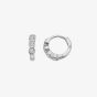 Hot Diamonds Tender Sterling Silver White Topaz Huggie Hoop Earrings DE871