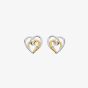 Hot Diamonds Two Tone Interwoven Heart Stud Earrings DE847