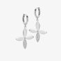 Hot Diamonds Silver Eden White Topaz Flower Drop Earrings DE891