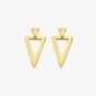 Hot Diamonds Golden Edit Triangle Paired Stud Earrings DE888