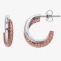 Hot Diamonds Woven Two Colour Half Hoop Earrings DE690