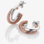 Hot Diamonds Woven Two Colour Half Hoop Earrings DE690