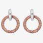 Hot Diamonds Woven Two Colour Open Circle Earrings DE692