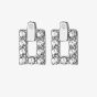 Hot Diamonds Echo White Topaz Diamond Rectangle Stud Earrings DE717