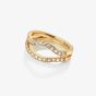 Hot Diamonds HD X Golden Edit Extravagance Large Double Ring DR223