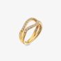 Hot Diamonds HD X Golden Edit Extravagance Large Double Ring DR223