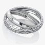 Hot Diamonds Silver Woven Interlocking Ring DP235