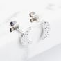 Rachel Galley Sterling Silver Moon Stud Earrings 3168896