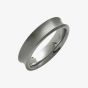 Ti2 Titanium 6mm Satin Concave Court Ring T.LR762.G