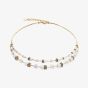 Coeur De Lion GeoCUBE Gold Plated Iconic Iridescent Crystal Bead Necklace 2810/10-1416