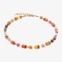 Coeur De Lion GeoCUBE Gold Plated Multicoloured Crystal Bead Necklace 2838/10-0211