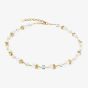 Coeur De Lion GeoCUBE Gold Plated White Crystal Bead Necklace 3018/10-1416