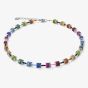 Coeur De Lion GeoCUBE Polaris & Rhinestone Multicolour Crystal Necklace 4409/10-1500