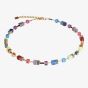 Coeur De Lion Ladies GeoCUBE Multicoloured Square Crystal Necklace 2838/10-1516
