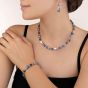 Coeur De Lion Ladies GeoCUBE Sodalite & Haematite Blue Bead Necklace 4017/10-0700