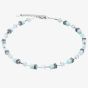 Coeur De Lion GeoCUBE Ice Blue Square Crystal Necklace 4020/10-2020