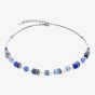 Coeur De Lion GeoCUBE Iconic Lite Blue Multi Stone Necklace 2800/10-0700