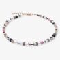 Coeur De Lion GeoCUBE Light Rose Gold Multistone Necklace 4013/10-1920