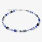 Coeur De Lion GeoCUBE Blue & Grey Multi Stone Necklace 4014/10-0712