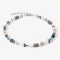 Coeur De Lion GeoCUBE Precious Aqua Beige Multistone Necklace 4505/10-2010