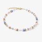 Coeur De Lion GeoCUBE Pastel Multi Stone Multi Coloured Necklace 4605/10-0720