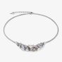 Coeur De Lion GeoCUBE Silver Rose Gold Cluster Necklace 5037/10-1723