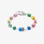 Coeur De Lion GeoCUBE Iconic Pure Multicoloured Crystal Bead Bracelet 2700/30-1500